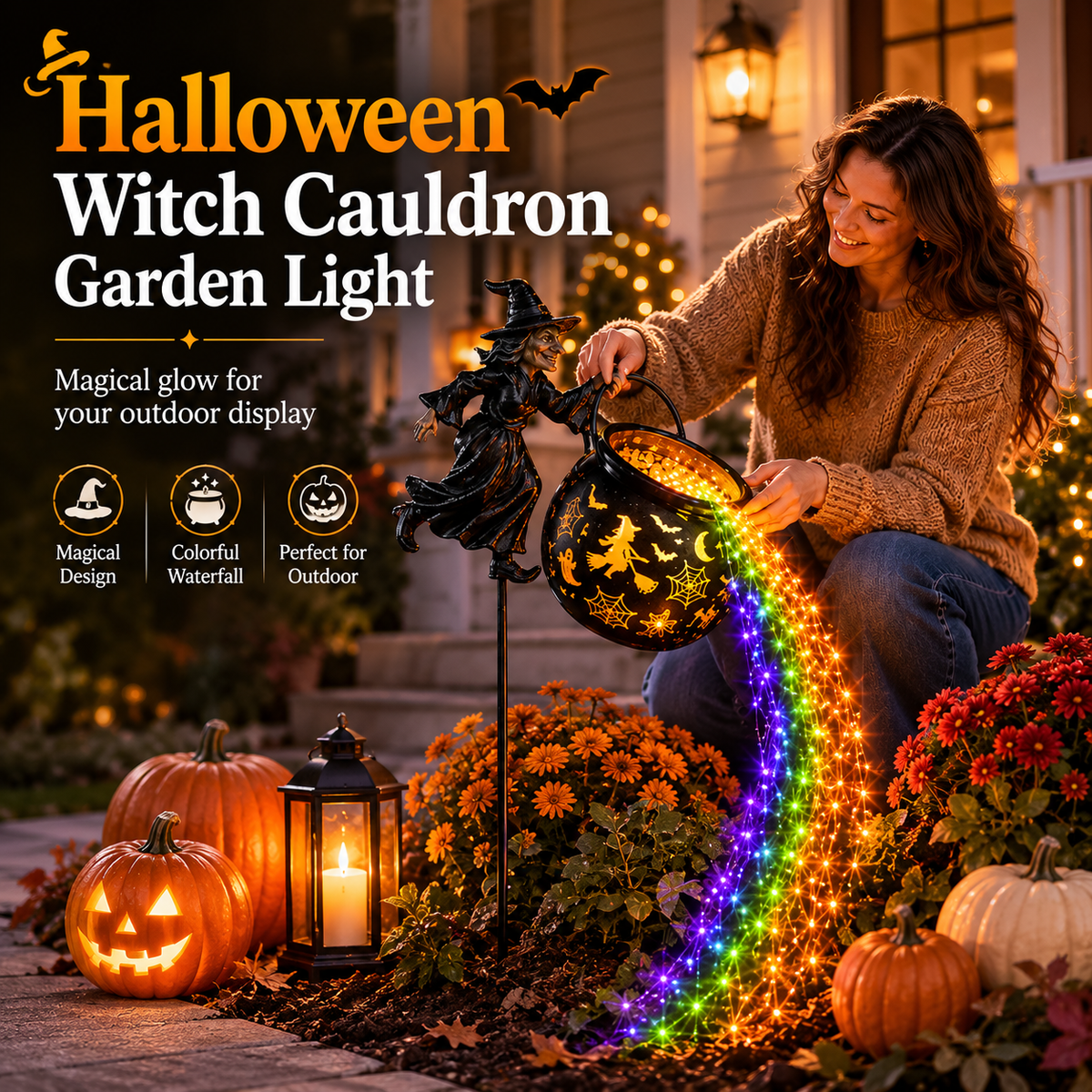 Early Halloween Special 50% OFF🎃Halloween Witch Cauldron Garden Light