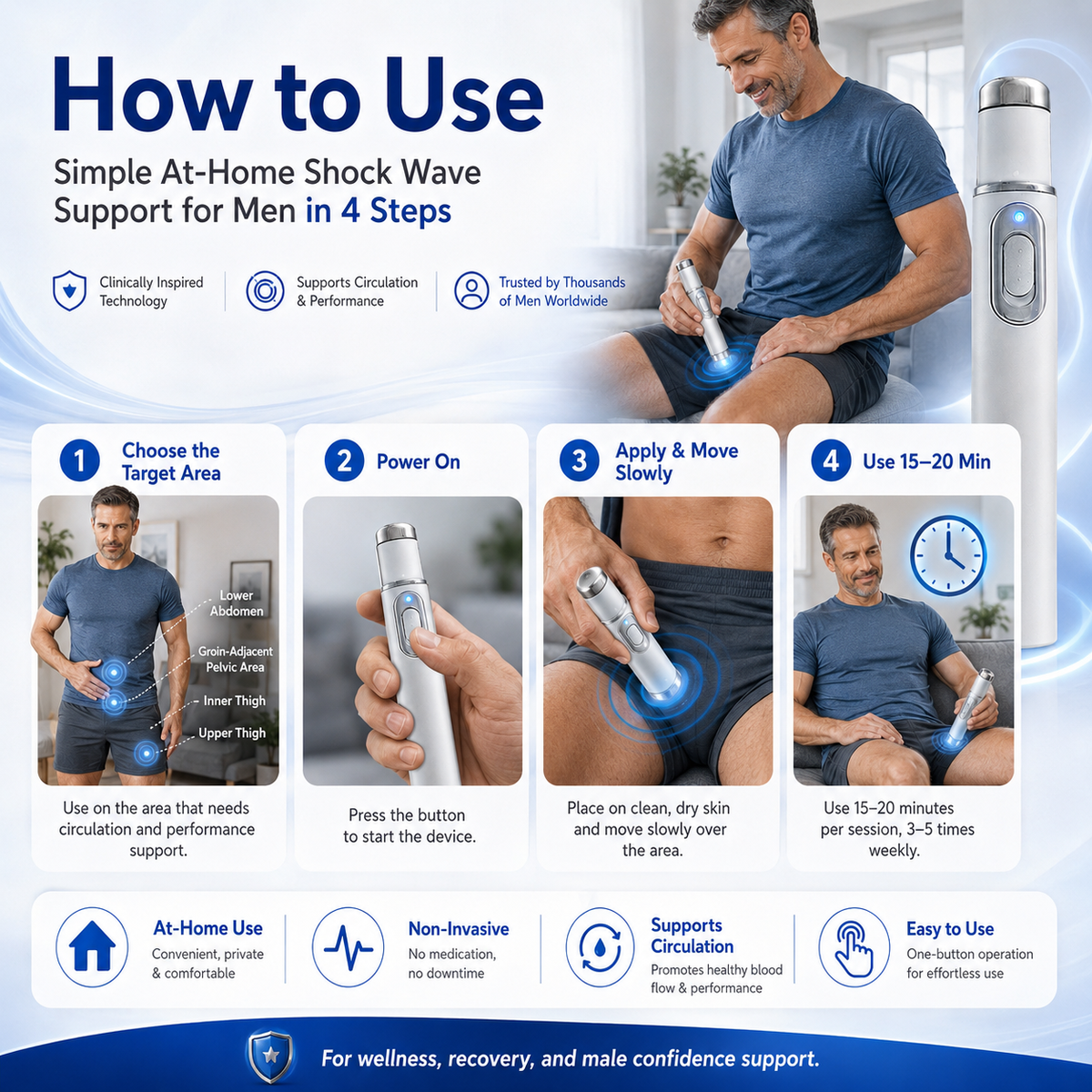 Handheld Shock Wave Massager view 3