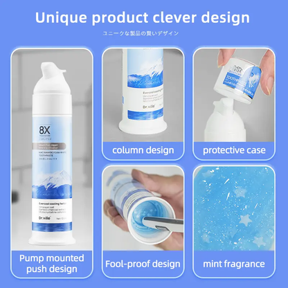 Toothpaste pump bottle with cap and base design