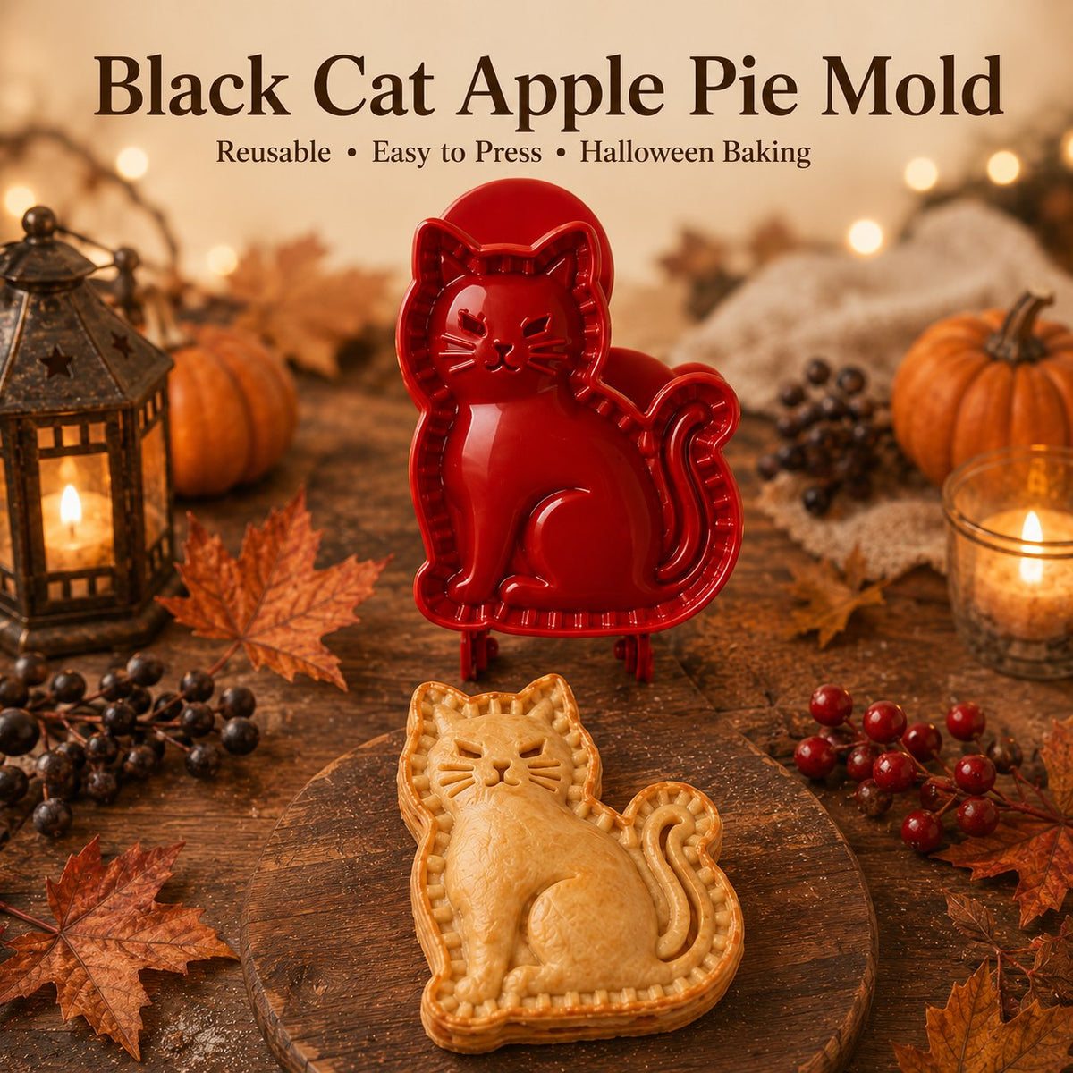 Black Cat mold and matching pie