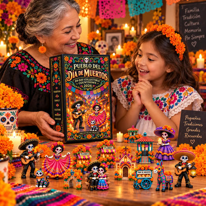 Day of the Dead countdown calendar arranged as a seasonal display