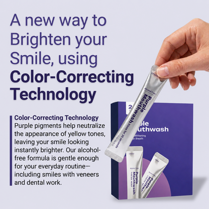 Purple Teeth Whitening Mouthwash Sachets