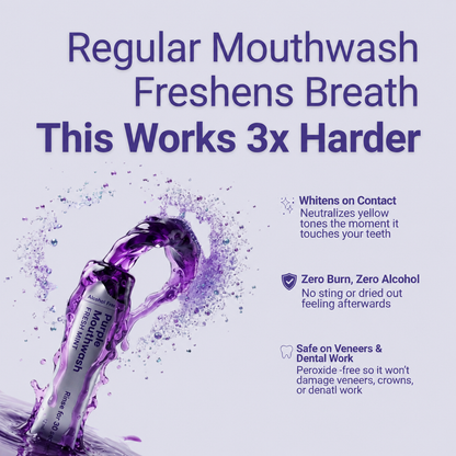 Purple Teeth Whitening Mouthwash Sachets