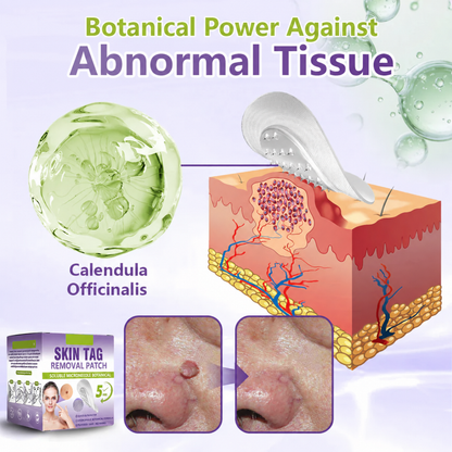 Soluble Microneedle Botanical Skin Tag Removal Patch